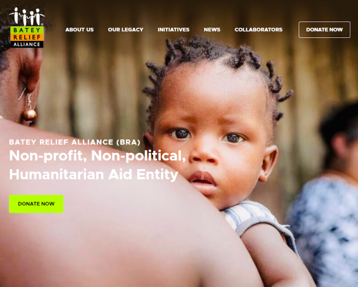 Screenshot Image of the Batey Relief Alliance Website